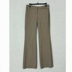 Express Design Studio Editor Pants Womens 4 Long 4L Brown Trouser Flare Office